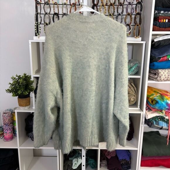 AMERICAN EAGLE eyelash open fuzzy sweater XL Women's Cozy Cardigan Sweater - Picture 5 of 5